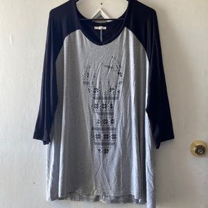 Reindeer 3/4 sleeve shirt
